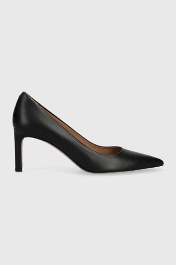 Kožené lodičky BOSS Janet Pump 70-N_N černá barva, 50498836