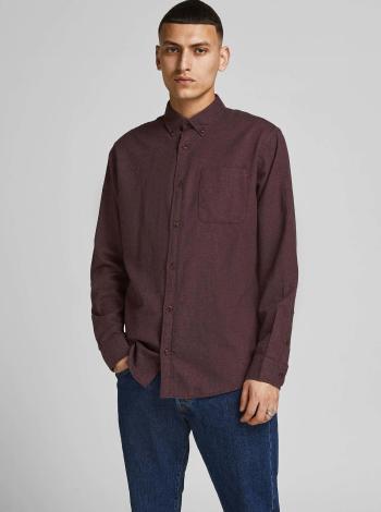 Vínová košile Jack & Jones Classic Heather