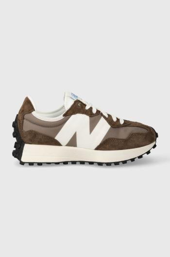 Sneakers boty New Balance U327LG hnědá barva