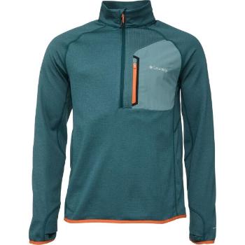 Columbia TRIPLE CANYON HALF ZIP Pánská mikina, tmavě zelená, velikost