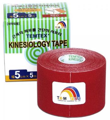 Temtex kinesio tape Classic červená 5 cm x 5 m