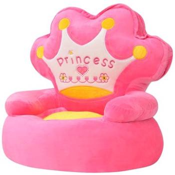 Plyšové dětské křeslo Princess růžové (80158)