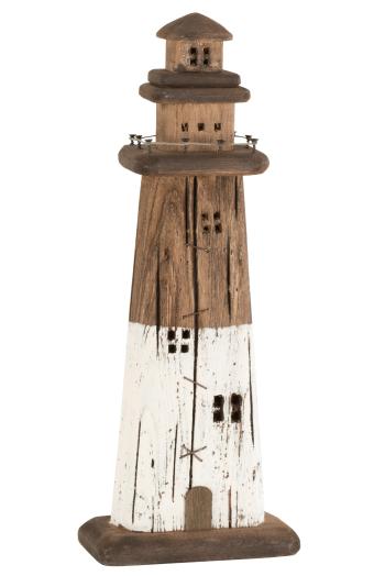 Dřevěná dekorace maják Lighthouse Paulownia L - 20*11*52 cm 11062