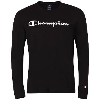 Champion CREWNECK LONG SLEEVE T-SHIRT Pánské tričko s dlouhým rukávem, černá, velikost XXL