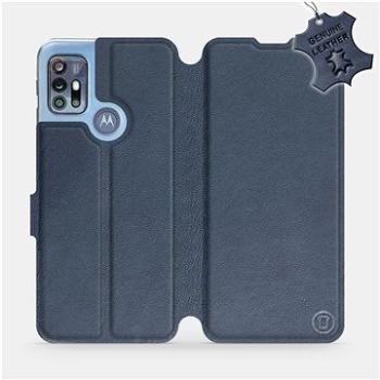 Kožené flip pouzdro na mobil Motorola Moto G20 - Modré -  Blue Leather (5903516706495)