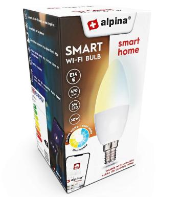 ALPINA Chytrá žárovka LED WIFI bílá stmívatelná E14ED-225441