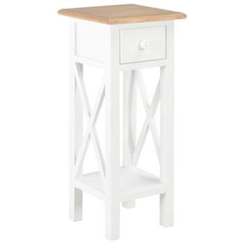 Odkládací stolek bílý 27x27x65,5 cm dřevo (280057)