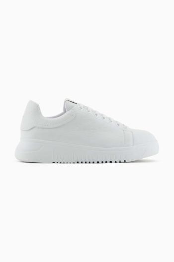 Kožené sneakers boty Emporio Armani bílá barva, X3X024 XF768 00001