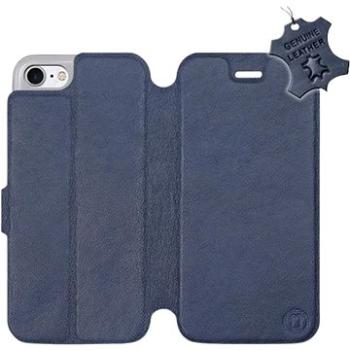 Flip pouzdro na mobil Apple iPhone 7 - Modré - kožené -   Blue Leather (5903226519071)