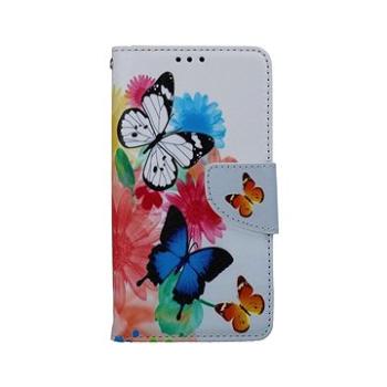 TopQ Pouzdro iPhone 13 knížkové Barevné s motýlky 66321 (Sun-66321)