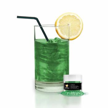 Jedlé třpytky do nápojů - zelené - Green Brew Glitter® - 4 g - Brew Glitter