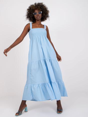 Světle modré volné maxi šaty -RO-SK-ELB-2315.33-light blue Velikost: S