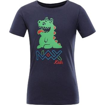 NAX LIEVRO Dětské bavlněné triko, tmavě modrá, velikost 116-122