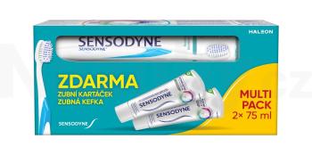 Sensodyne Complete Whitening zubní pasta 2×75 ml + zubní kartáček