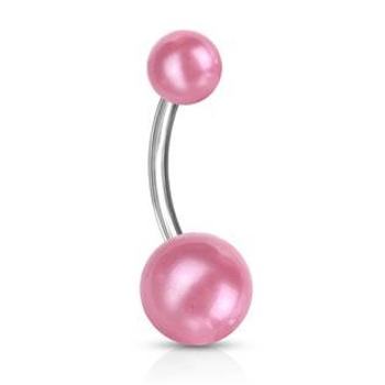 Šperky4U Piercing do pupíku - perličky - BA01093-P