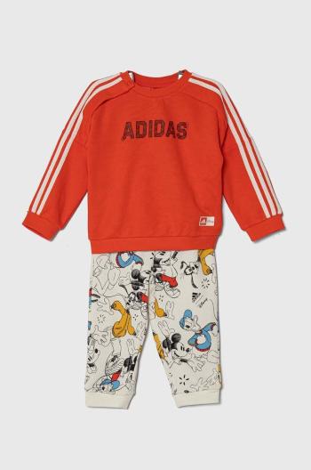 Dětská tepláková souprava adidas x Disney oranžová barva