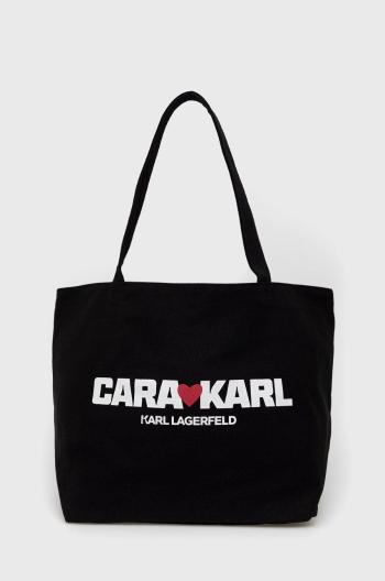 Kabelka Karl Lagerfeld Karl Lagerfeld X Cara Delevingne černá barva