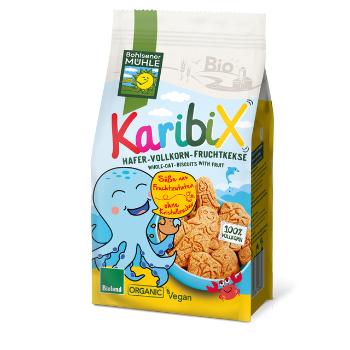 Keksy ovesno-ovocné celozrnné KARIBIX BOHLSENER MÜHLE BIO 125 g