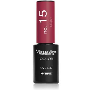 Pierre René Nails Hybrid gelový lak na nehty s použitím UV/LED lampy odstín No. 15 Blush 6 ml