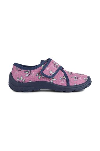 Dětské papuče Geox růžová barva