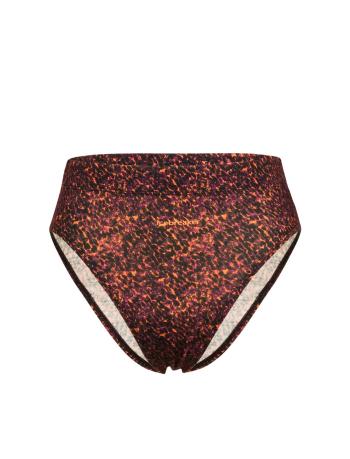 dámské merino kalhotky ICEBREAKER Wmns Queens High Cut Brief, Black/Cherry/Flash/Aop (vzorek) velikost: S