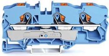 Průchodková svorka WAGO 2210-1304, pružinové připojení , 10 mm, modrá, 25 ks