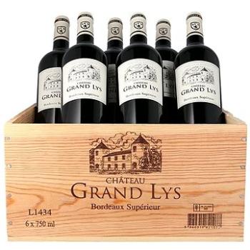 CHATEAU GRAND LYS BORDEAUX SUPÉRIEUR 2019 6×0,75l 14% sada vín Dřevěný box (3360319822630)