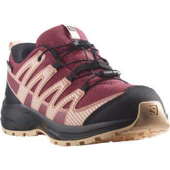 Salomon XA PRO V8 CSWP J Dětská outdoorová obuv, vínová, velikost 37