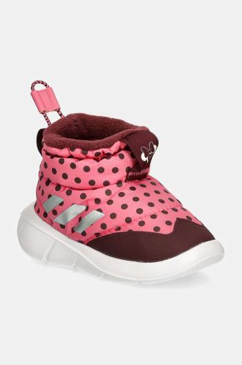 Dětské sněhule adidas MONOFIT BOOT Minnie růžová barva, IE6023