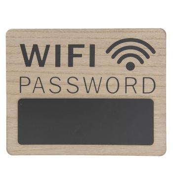 Nástěnná dřevěná cedule na heslo Wifi - 30*1*24 cm 6H1726