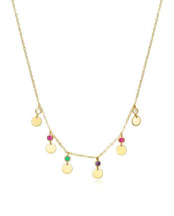 Viceroy Pozlacený náhrdelník s přívěsky Trend 13006C100-59