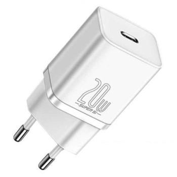 BASEUS Rychlonabíječka do sítě Super Si USB-C PD QC 20W bílá