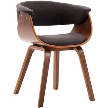 Jídelní židle šedá ohýbané dřevo a textil (283129)