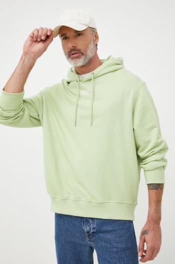Mikina Calvin Klein Jeans pánská, zelená barva, s kapucí, s potiskem