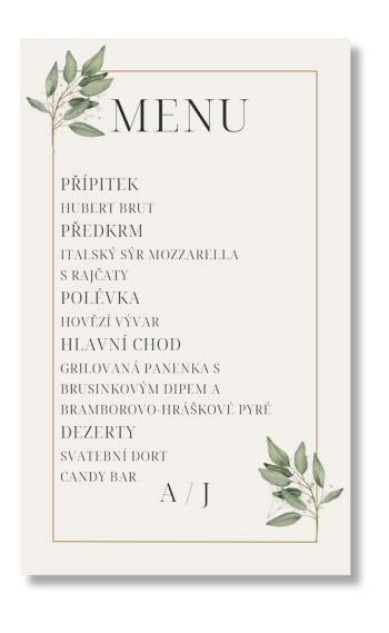 Menu - Eucalyptus Zvolte množství: od 61 ks a víc