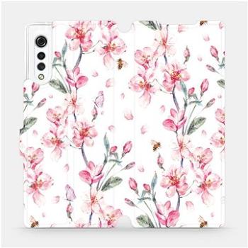 Flipové pouzdro na mobil LG Velvet - M124S Růžové květy (5903516301799)