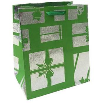 Šperky4U Vánoční dárková taška - zelená - KR0414-G