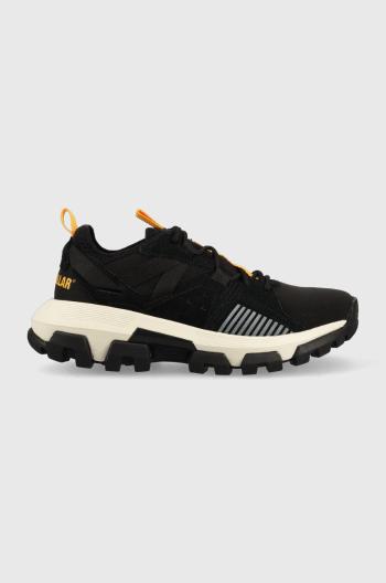 Semišové sneakers boty Caterpillar černá barva