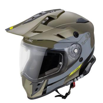 Moto přilba W-TEC V331 PR Graphic  Khaki-Grey  XS (53-54)