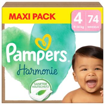 Pampers Harmonie maxi plenky velikosti 4, 9-14 kg, maxi balení (1x 74 plenek)