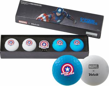 Volvik Vivid Marvel 2.0 4 Pack Golf Balls Captain America Golfové míčky