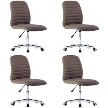 Jídelní židle 4 ks taupe textil (3056539)