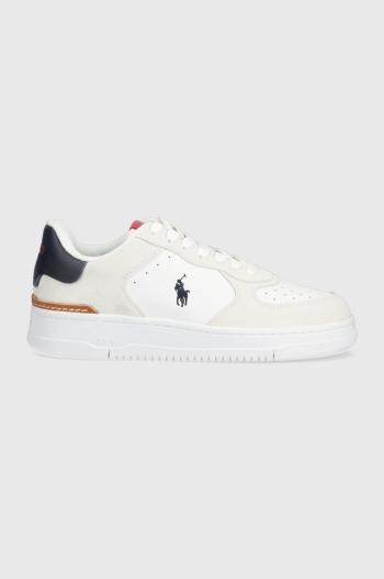 Kožené sneakers boty Polo Ralph Lauren Masters Crt bílá barva, 809891794001