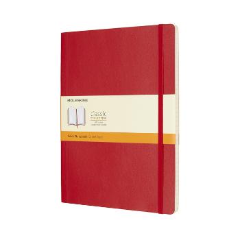 Zápisník měkký linkovaný červený XL (192 stran)