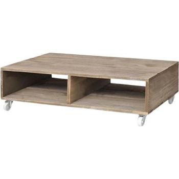 Konferenční stolek hnědý z masivního dřeva (243163)