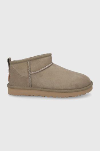 Semišové sněhule UGG Classic Ultra Mini hnědá barva, 1116109.ALP