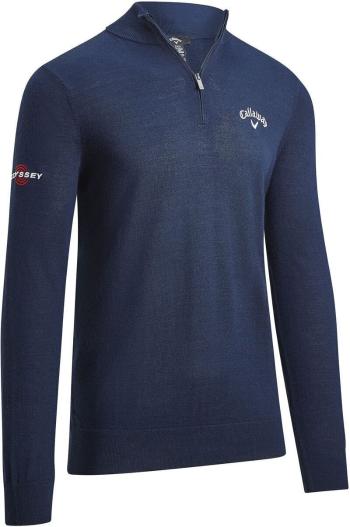 Callaway 1/4 Blended Merino Navy Blue S Svetr