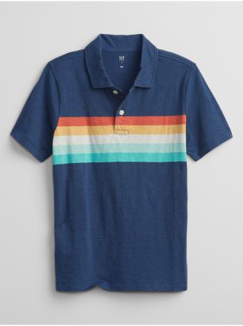 Modré klučičí dětské polo tričko stripe polo shirt GAP