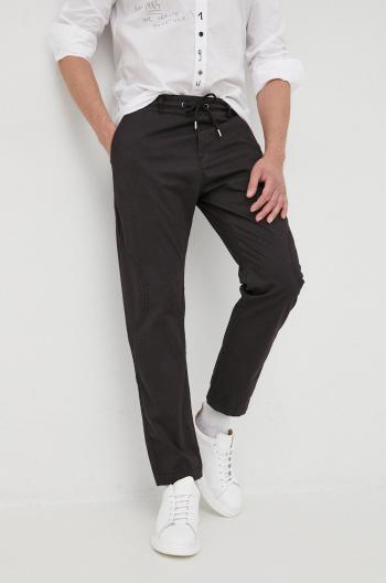 Kalhoty Desigual pánské, černá barva, jednoduché