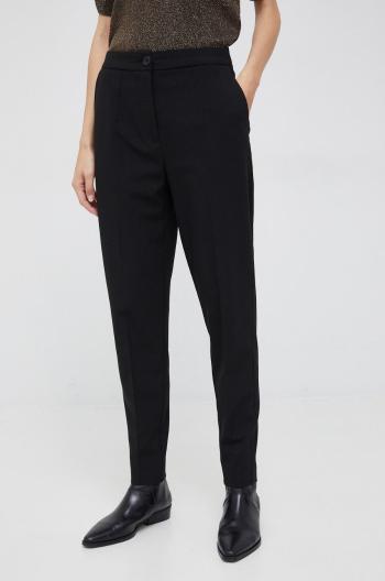 Kalhoty Vero Moda dámské, černá barva, přiléhavé, high waist